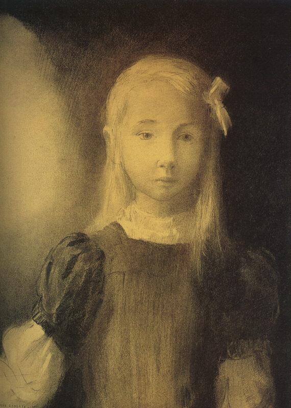 Odilon Redon Mademoiselle Jeanne Roberte de Domecy oil painting image